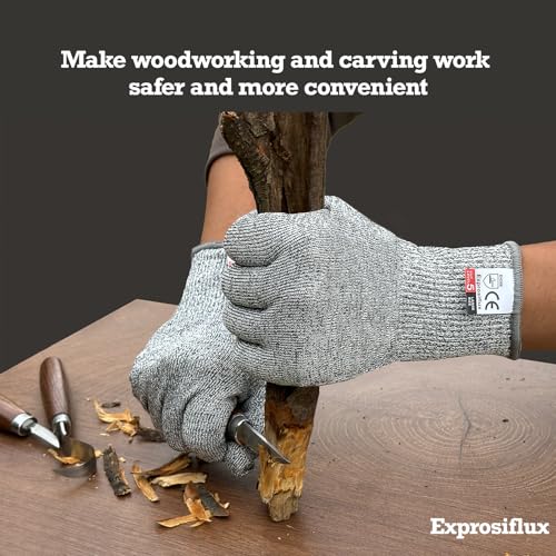 2-Pair Cut Resistant Work Gloves EN388 Level 5 - High Performance Protection, Food Safe & Machine Washable for Butcher, Kitchen, Woodworking, Light Handling & Packaging, Gray, Medium - size: Medium