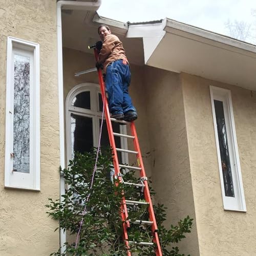 Extension Ladder Stabilizer for Roof Gutter,Ladder Standoff Stabilizer, Heavy Duty Steel Wing Span/Wall with Non-Slip Rubber Bottom Pad