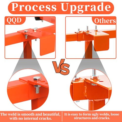 Ladder stabilizer, Extended Ladder Standoff Stabilizer Accessory for Roof Gutter＆Wall, Ladder Roof Stabilizer Heavy Duty Steel with Non-Slip Rubber Bottom pad, Orange, 7.4lb - size: For Walls