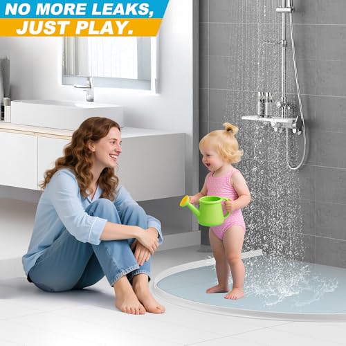 67Inch Shower Threshold Water Dam, Self-Adhesive Silicone Shower Barrier Water Stopper Shower Door Bottom Seal Strip Shower Splash Guard for Bathroom Kitchen Bathtub - color: Transparent, style: 67 inch