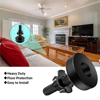 Adjustable Leveling Feet, 4 Pack, 3/8'-16 UNC Threaded Heavy Duty Leg Leveler for Table/Desk/Chair/Outdoor/Patio Furniture, Chair Height Extender - size: 3/8”-16 Unc * 4 Sets