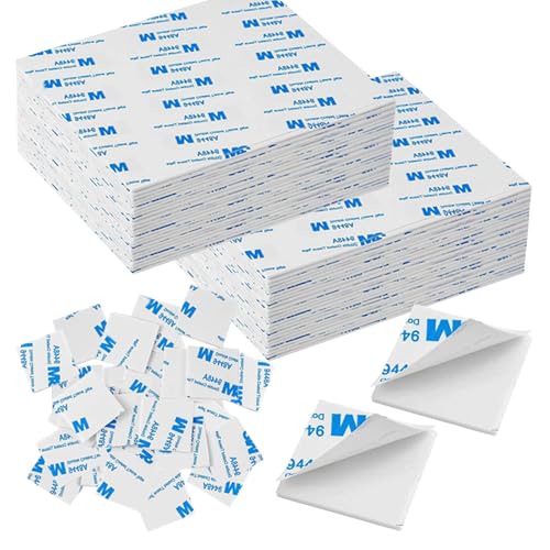 600 Pack Double Sided Foam Tape, Square Super-Sticky Double Sided Adhesive Pads for Crafts, Self-Adhesive Double Sided Mounting Tape for House Wall Decor - Double Sided Sticky Tape, 27 x 27 x 2mm - size: 600pack
