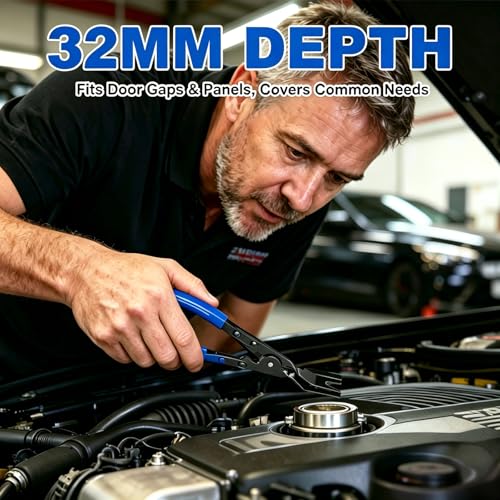 Clip Pliers Trim Upholstery Tools - 3 Pack Car Removal Tool Set to Remove Rivets Fasteners Push Pins, Clips Puller Kit for Door Dash Dashboard Panel Body Repair Tools - color: blue