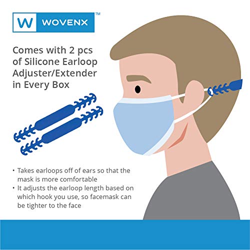 FDA Registered, ASTM Level 3 Face Mask, Pleated, Blue, 4 Ply-50 Pack