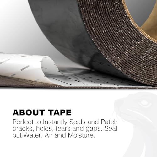 Black RV Roof Sealant Tape, 6" x 10' Waterproof Repair Seal Tape – Extra Thick, UV-Resistant, Weatherproof Patch for Permanent Leak Sealing on RVs, Trailers, and Mobile Homes