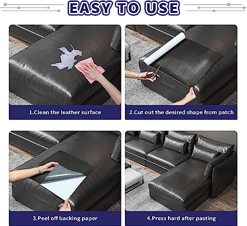 Besezx Leather Repair Patch Tape Kit, Self Adhesive Leather Repair for Furniture, Couch, Sofa, Car Seats,Office Chair,Vinyl Repair Kit.30inx16in - color: Brown, size: 30 in X 16 in