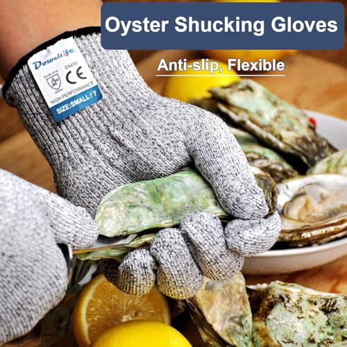Dowellife Cut Resistant Gloves Food Grade Level 5 Protection, Safety Kitchen Cuts Gloves for Oyster Shucking, Fish Fillet Processing, Mandolin Slicing, Meat Cutting and Wood Carving. (X-Large-2 Pairs) - size: X-large (Pack of 2), style: Original