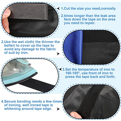 Outus Wetsuit Repair Iron On Seam Sealing Tape 32.8 Ft Seam Sealing Patch Waterproof for Neoprene Wetsuit Drysuit Fishing Suits Industrial Standard Carrier Material - size: 2 Inch in Width