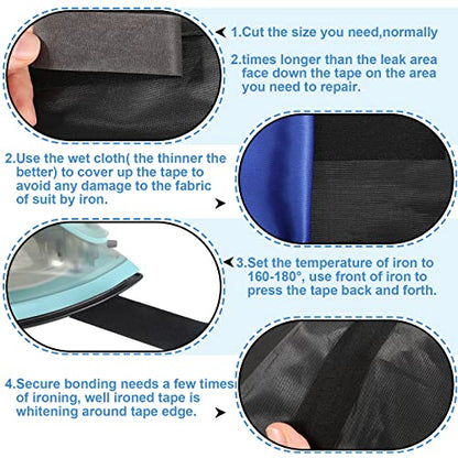 Outus Wetsuit Repair Iron On Seam Sealing Tape 32.8 Ft Seam Sealing Patch Waterproof for Neoprene Wetsuit Drysuit Fishing Suits Industrial Standard Carrier Material - size: 2 Inch in Width