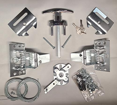 Universal Garage Door Lock Kit with Spring Latch and Keyed Handle