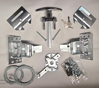 Universal Garage Door Lock Kit with Spring Latch and Keyed Handle