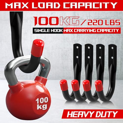 8-Pack Utility Hook,Garage Storage Hooks, Heavy Duty Utility Hooks, Heavy Duty Hook, 7.8" & 3.8” Garage Hanging Storage for Bikes, Kayak and Hanging Ladders - style: 4 Pack 7.8"+4 Pack 3.8"