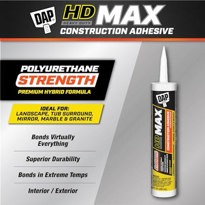 DAP INC 27511 Adhesive-Caulk, 9.0 Oz, White