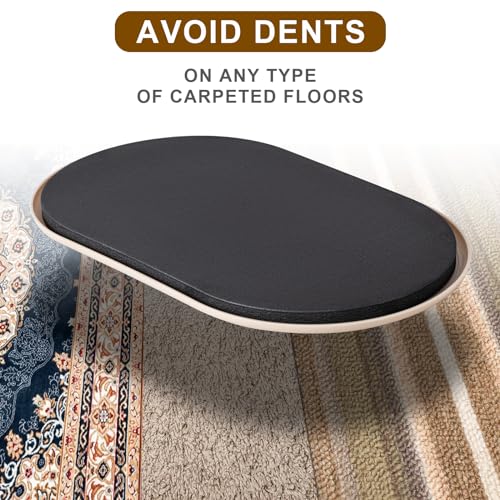 Furniture Sliders, Furniture Sliders Pads for Hardwood Floors, Chair Legs Floors Protectors, Reusable Round Glides Glider, Heavy Duty Furniture Movers Sliders (4 Pcs, 5 3/4inch x 9 1/2inch,Coffee) - size: 9 1/2" Oval-4 Pack Coffee