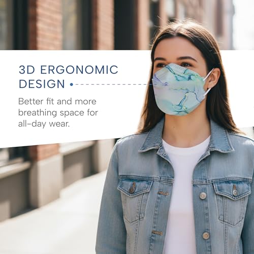 Well Before Welcome Series 3D KN95 Face Mask, Regular, Pack of 50 - color: Marble