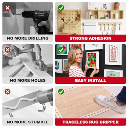Sinfuo Double Sided Foam Tape Heavy Duty, Removable Damage Free Adhesive Tape, Residue Free Tape Picture Hanging Adhesive Strips Suitable for Indoor and Outdoor Installation Home Office(1.18" x 22Ft) - size: 1.18in x 22ft