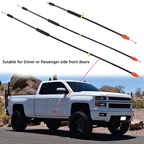 Door Cable Latch Kit Compatible with 2007-2014 Chevy Silverado Tahoe Yukon GMC Sierra Escalade, 16.5 25.8 31 Inch Driver/Passenger Side Front Doors for Power Door Locks - size: 16.5" 25.8" 31" Door Latch Release Cable