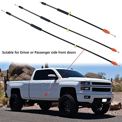 Door Cable Latch Kit Compatible with 2007-2014 Chevy Silverado Tahoe Yukon GMC Sierra Escalade, 16.5 25.8 31 Inch Driver/Passenger Side Front Doors for Power Door Locks - size: 16.5" 25.8" 31" Door Latch Release Cable