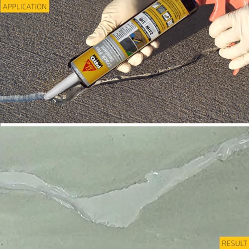SIKA Sikaflex Crack Flex Sealant, Gray, High-Performance Textured Polyurethane, Self-Leveling, Waterproof Sealant for Horizontal Cracks Up to 1 in Wide, 10.1 fl oz, - size: Pack of 1