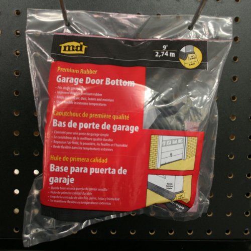 M-D Building Products 03723 9 ft. Black Rubber Garage Door Bottom Seal (Pack of 6) - size: 9 Ft. (Pack of 6)