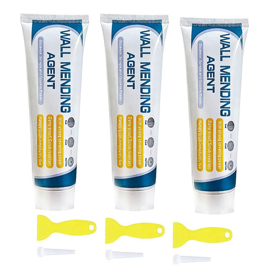 Drywall Patch Repair Kit: Wall Mending Agent for Holes & Cracks - Wall Repair Paste for Nail Holes, Dents & Small Damage (3 pcs) - color: 3 pcs