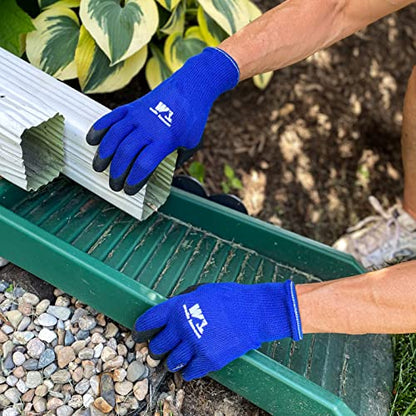 Wells Lamont Men's Coated Grip Work Gloves with Latex Coating, Medium (524M) - color: Blue, size: Medium (Pack of 1)