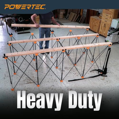 POWERTEC Arachni-Flex Portable Workbench 4x8ft Collapsible Workstand - Heavy Duty Folding Work Table Base, 6000 lbs Capacity 36 Inch Work Height, No Assembly Mobile Work Station w/Carry Strap (71930) - style: 4x8ft Base