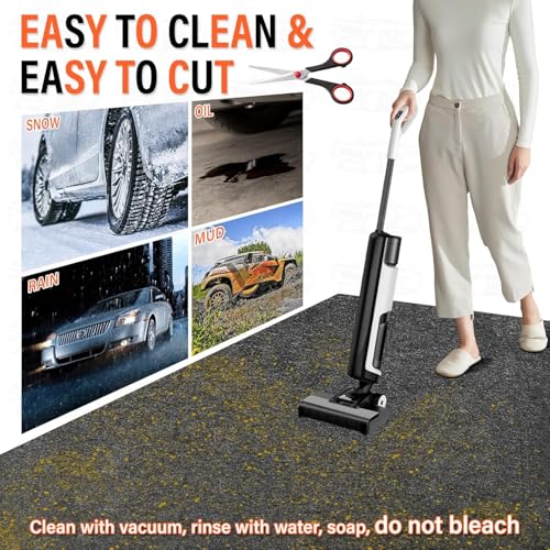 22 x 8.8FT Extra Large Garage Floor Mat, Waterproof Backing Garage Mat,Premium Oil Leaks Absorbent Oil Spill Mat,Reusable, Washable, Protects Floor from Spills, Drips, Splashes and Stains - size: GFM-22 x 8.8FT