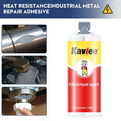 Strong Foundry Glue, High Temperature Resistant Casting Repair, Metal Repair Glue, Premium Liquid Welding Filler for Metal Defects and Repairs (ABclear) - color: ABclear