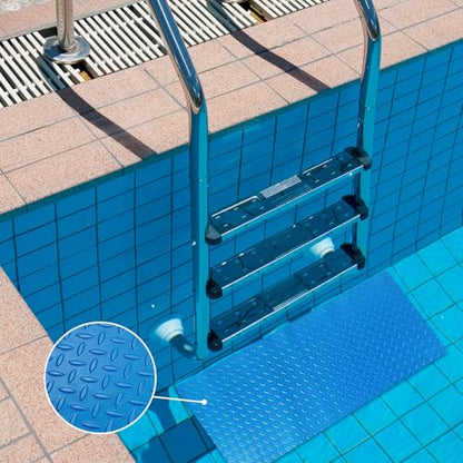 Swimming Pool Ladder Step Mat, 36" x 36" Protective Pool Ladder Pad Step Mat with Non-Slip Texture, Pool Liner Protection Mat for In-ground or Above Ground Pools