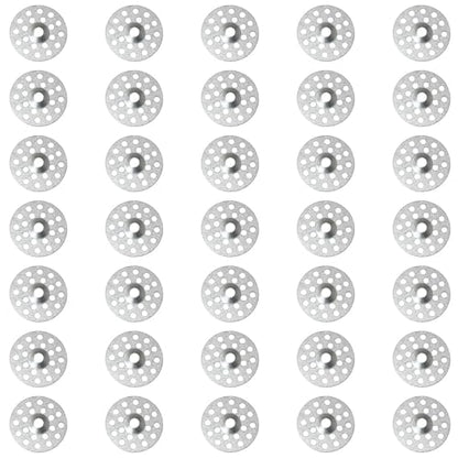 200PCS 1 Inch Plaster Wall Repair Washers Insulation Nail Gaskets Silver Special for Wall Ceiling Drywall Hole Fixing Galvanized Metal Composite Board Fixing Lock Washers