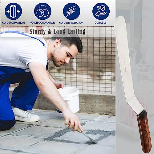 A2Z Scilab Brand Engineering Classic Offset Caulk Tooling Spatula, Stainless Steel (8 Inch Long Offset Blade) - style: 8 Inch Long Offset Blade