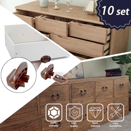 10PCS Drawer Guide Kits(Drawer Slides Repair kit with Screws) Replacement for Rite-Trak II Model #168 Drawer Guide Glide,Commercial Slide Style Drawers Drawer Slides(10(10)