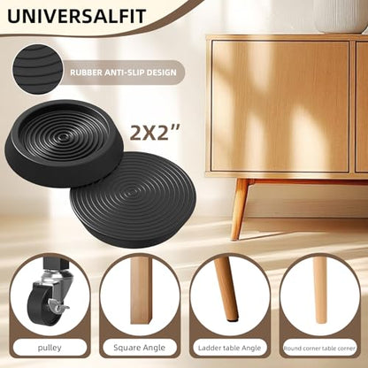 Non Slip Furniture Pads for Hardwood Floors(2 inch),Anti Slip Furniture Sliders,Rubber Furniture Pads Non Slip,Non Skid Furniture Grippers Suitable for Sofa, Bed, Chair (4PCS) - size: 2 inch