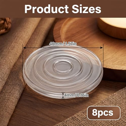 8 PCS Rubber Feet for Cutting Board Non-Slip Feet 1.6 Inch Silicone Pads Self Adhesive No Screws Needed Prevent Sliding Shock-Absorbent for Cutting Board
