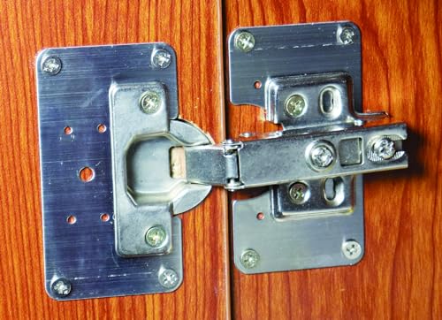 16 PCS Hinge Repair Kit - Cabinet Hinge Repair Plate Stainless Steel Door Hinge Repair Kit for Kitchen Cabinet Hinge Repair Brackets with Mounting Screws and Screwdrivers (16, 3.5"x2") - size: 3.5"x2"