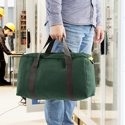 20 Inch Wide Mouth Tool Bag Large Capacity Tote Organizer for Carpenters Electricians Plumbers DIY Crafts Gardeners Portable with Handle - size: 20 Inch