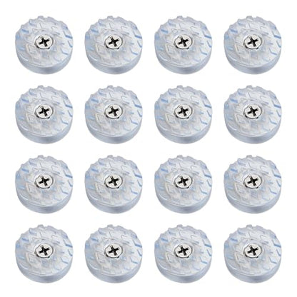 16PCS 1” Transparent Round Furniture Pads, Non-Slip Heavy Duty Screw-on Furniture Feet, Noise-Canceling Silicone Sliders for Table Desk Chair Sofa Legs - size: 1"