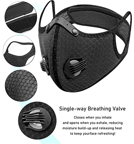 FULIER Dust Face Mask Anti-Fog Outdoor Cool Sports Mask Reusable Face Protection - color: Wine