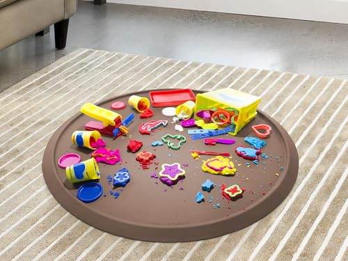 WeatherTech All-Purpose Mat - Multi-Use Mat for Everyday Living - 35" - Round - Brown - color: Brown, size: 2'11" (Round)