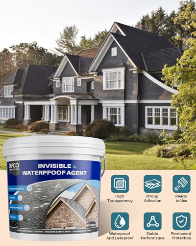 Transparent Waterproof Sealant,175oz Clear Transparent Waterproof Coating,Liquid Invisible Water Proof Agent for Roofs Walls,Garden,Bathroom,Kitchen Indoor & Outdoor Water Proof Sealant - size: 175oz