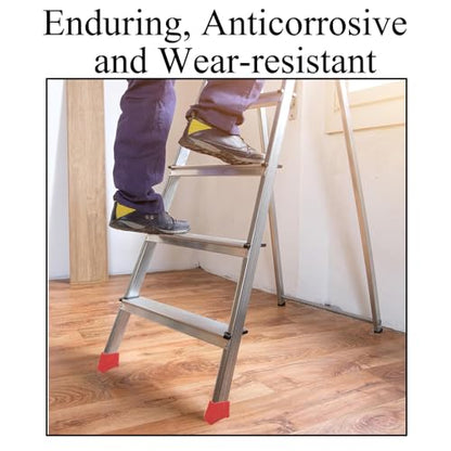 SagaSave Ladder Accessories Ladder Feet Mat Non Slip Folding Ladder Rubber Stair Foot Pads Covers Antiskid Ladder Leg Cushion Bumper Leg Cover Replacement Ladder Leveler