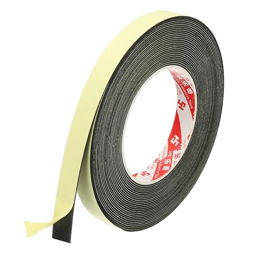 PATIKIL 5/8 Inch x 33 Ft Weather Stripping Door Seal Strip, 1mm Thick EVA Self Adhesive Foam Seal Tape for Door Window Insulation, Black - size: 5/8 Inch x 33 Ft