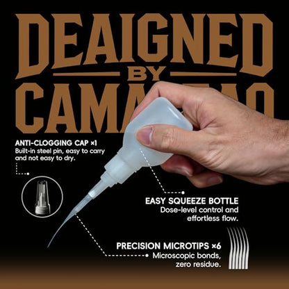 Wood Super CA Glue 1oz +1g Kit, Professional Clear Glue for Woodworking & Woodturning, Industrial Strength Instant Cyanoacrylate Adhesive for Stabilizing Crack, CA Finish, Spalted Wood, Gap-Filling - size: 1 Oz., style: Wood Glue
