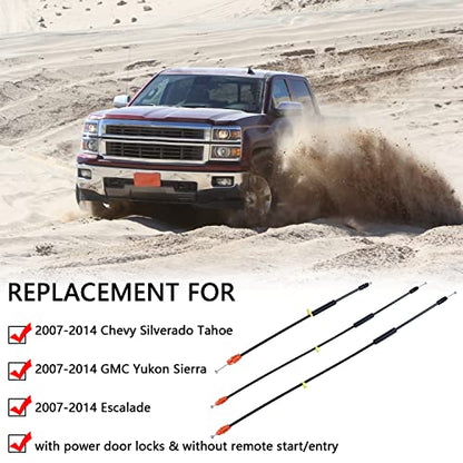 Door Cable Latch Kit Compatible with 2007-2014 Chevy Silverado Tahoe Yukon GMC Sierra Escalade, 16.5 25.8 31 Inch Driver/Passenger Side Front Doors for Power Door Locks - size: 16.5" 25.8" 31" Door Latch Release Cable