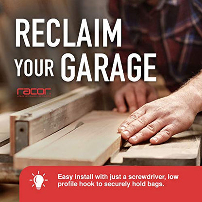 Racor - J1000, J-Hook, Garage Storage Organizer, 2 Pack