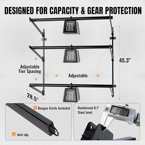 Kayak Wall Mount Rack, 45.3" Heavy Duty Canoe Storage Brackets, Foldable Space Saving Hanger, 304 Stainless Steel for Outdoor & Indoor, Fits SUP/Paddle Board(Black, 2-Tier) - size: H45.3"-2Kayaks-Wall Mount