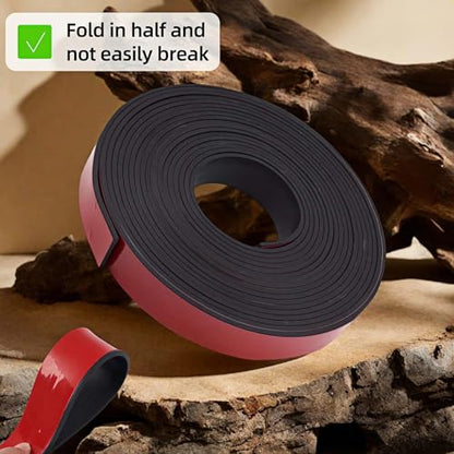 1" x 1/8" Thick Self-Adhesive Rubber Strip - Heavy Duty Weather Stripping,Soundproofing,Anti-Slip Tape for Doors,Vibration Proof for HVAC,Electrical Cabinet，Windows,Cars,Flooring (10ft Black)