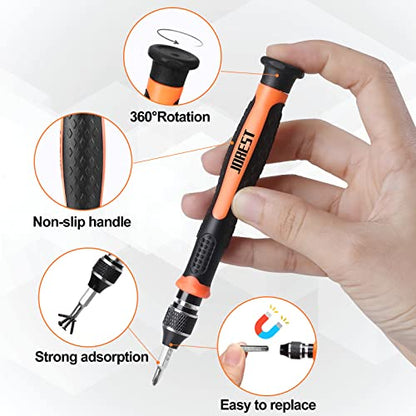 JOREST 24Pcs Small Precision Screwdriver Set with Torx T5 T6 T8 T9, Y00, Star P5, Mini Repair Tool Kit for Macbook, Computer, Laptop, iPhone, PS4 PS5, Xbox, Switch, Eyeglasses, Watch, Ring Doorbell - style: 24 in 1