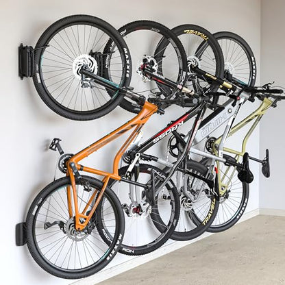 monTEK Swivel Bike Wall Mount, Bike Hangers for Garage, Space-Saving Vertical Bike Rack, Sturdy Bike Storage Rack Holds Up to 66lbs, Easy to Install, 4 Pack - size: 4 PACK